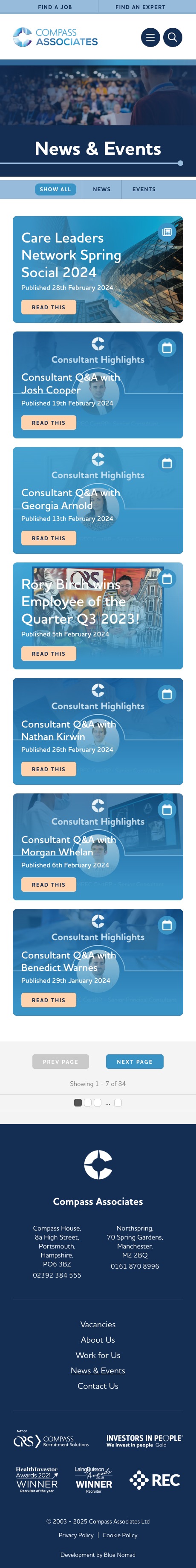 Compass Associates website screenshot