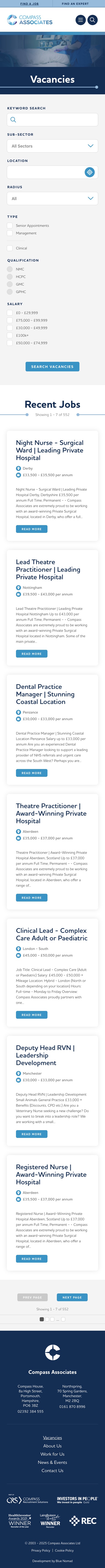 Compass Associates website screenshot