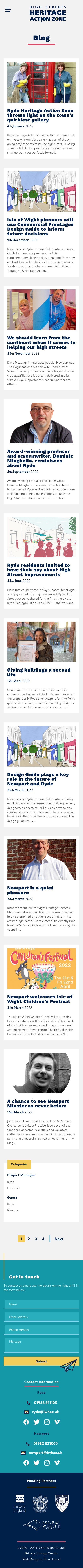 Heritage Action Zone website screenshot