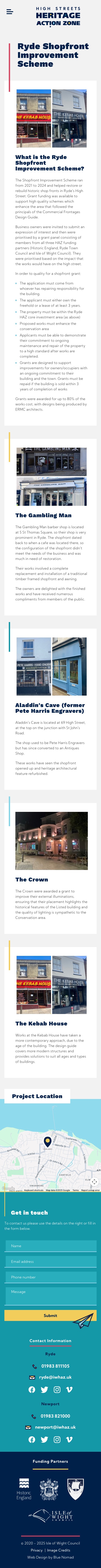 Heritage Action Zone website screenshot